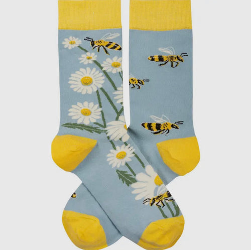 Bees and Daisies Socks