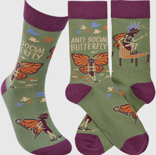 Antisocial Butterfly Socks