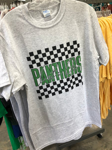 Let’s Go Panthers Checkered T-shirt