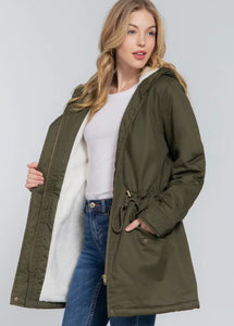 Obviously Olive Hooded Coat