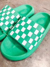 Load image into Gallery viewer, Checkered Slide Sandals