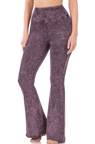 High Waisted Mineral Wash Pants