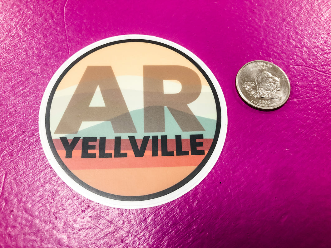 Yellville AR Sunset Sticker