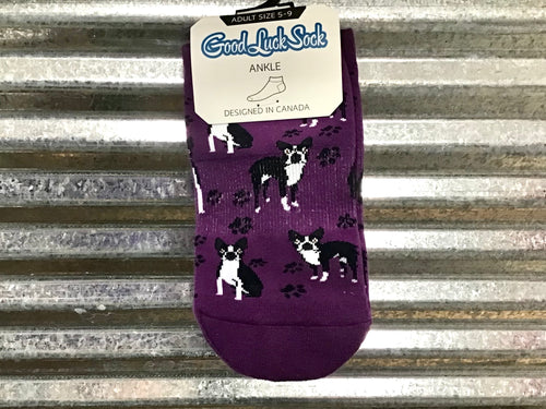 Women’s Boston Terrier Ankle Socks