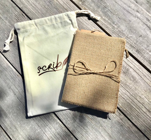 Handmade Burlap Journal