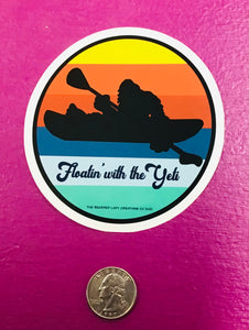 Floatin’ with the Yeti Sticker