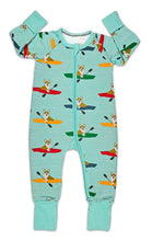 Load image into Gallery viewer, Corgi’s Kayaking Baby Pajamas