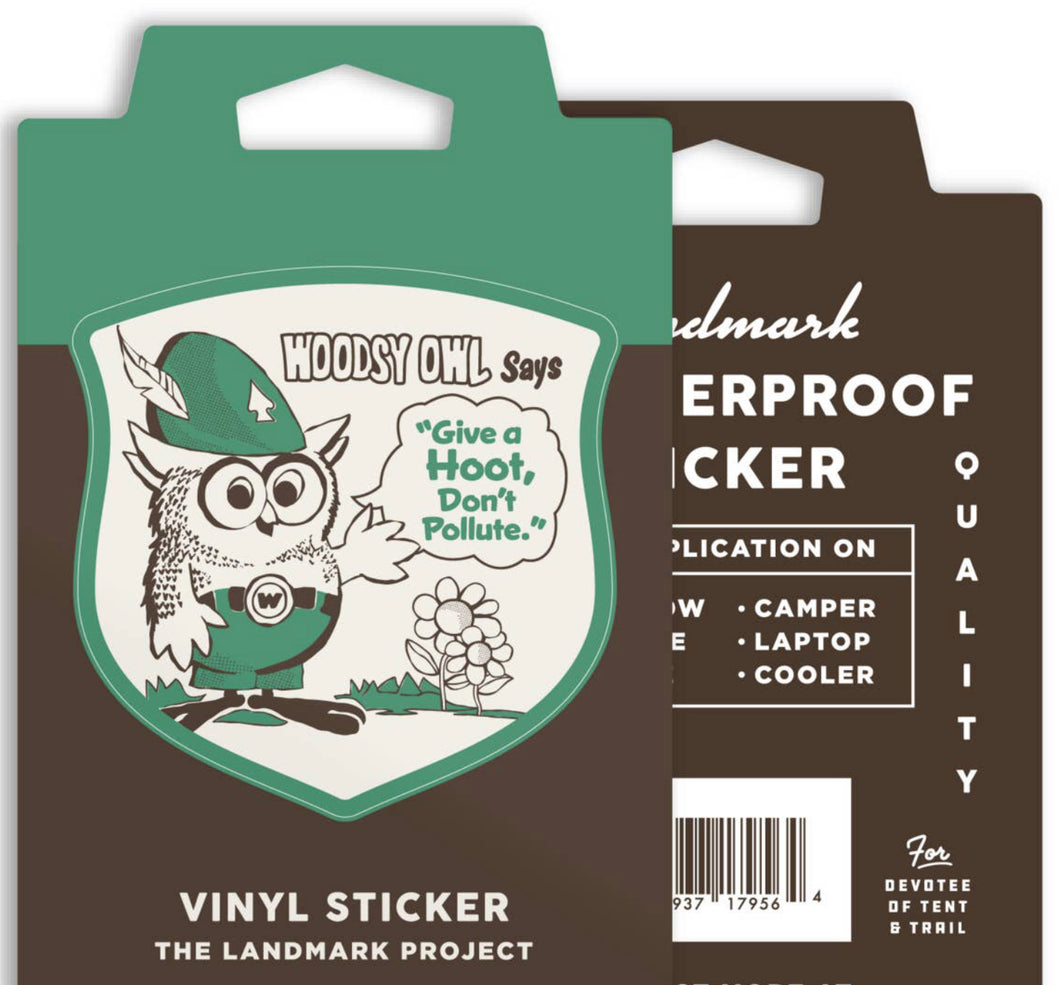 Woodsy Owl Says Sticker