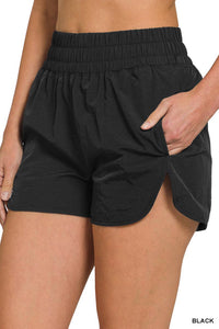 Windbreaker Shorts with Side Pockets